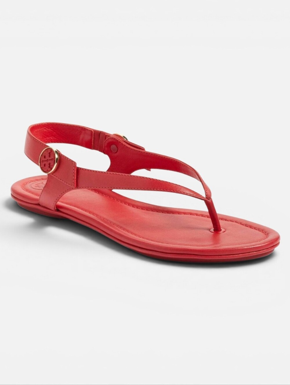 Tory Burch Red Leather T-Strap Slingback Thong‎ Sandal